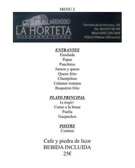 restaurante la horteta